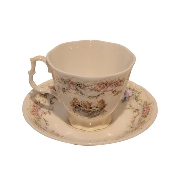 Vintage Royal Doulton Poppy's Babies Cup and Saucer Brambly Hedge Collection - Picture 14 of 15